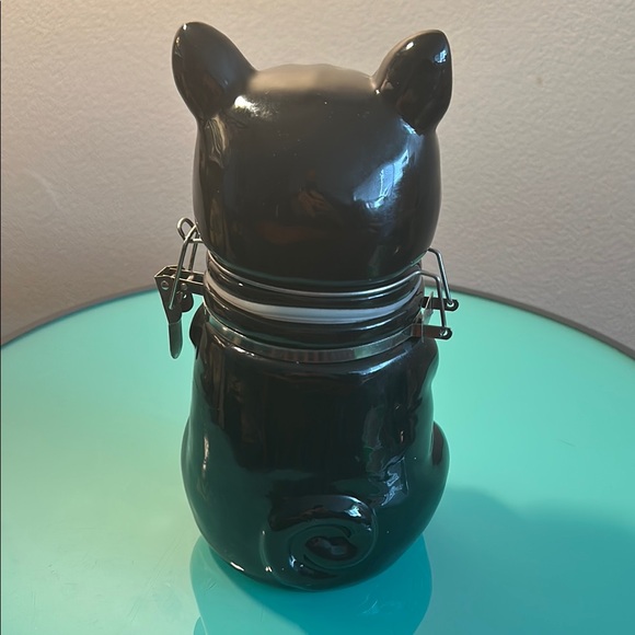 Boston Warehouse Cat Ceramic Jar with Fish Design - Picture 3 of 7